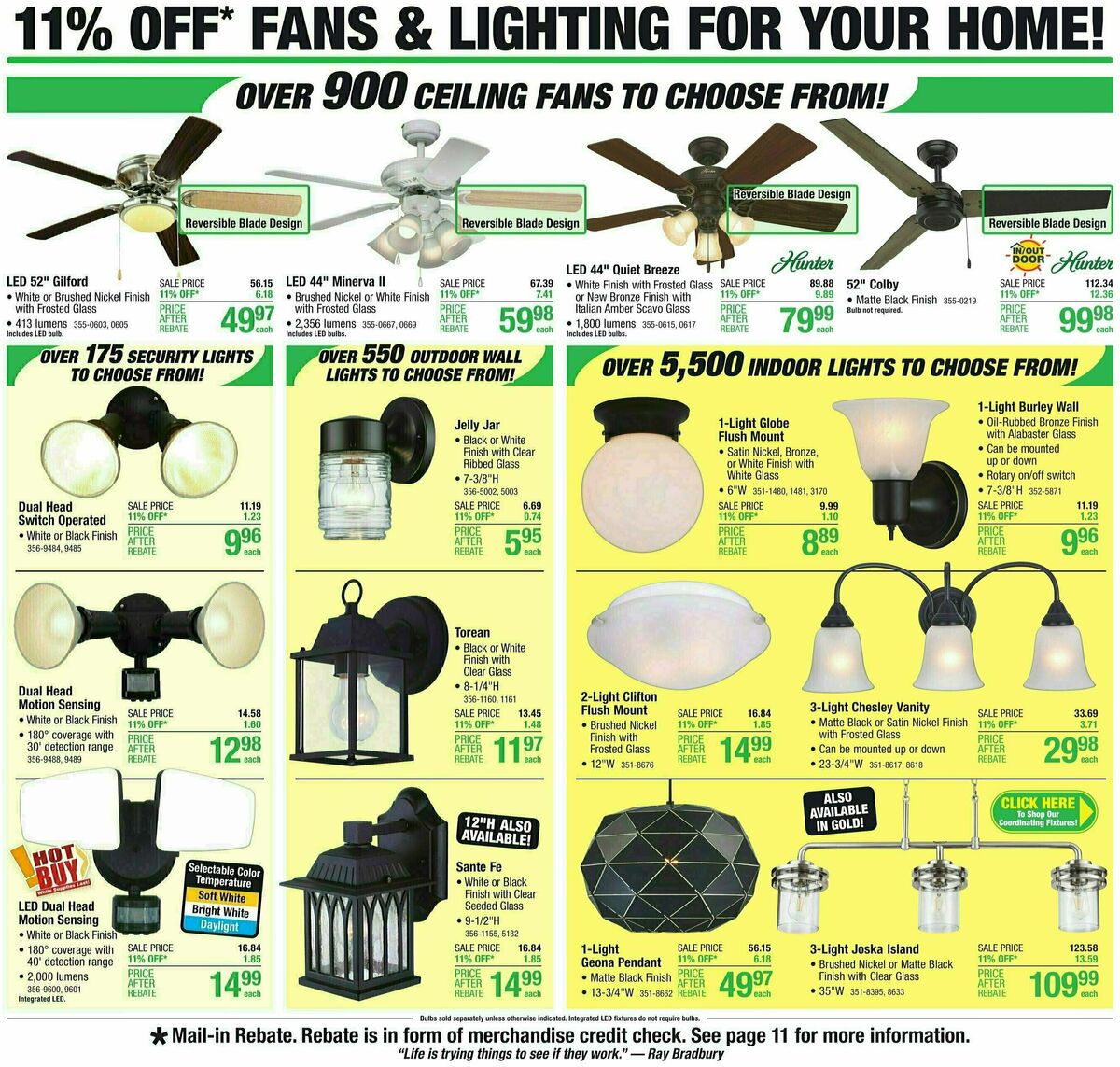 Menards 11% REBATE SALE Weekly Ad from September 27