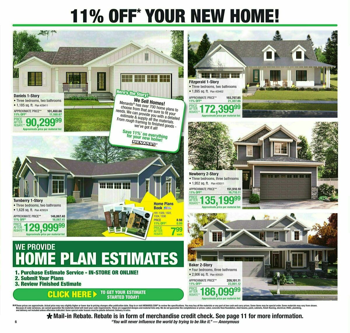 Menards 11% REBATE SALE Weekly Ad from September 27
