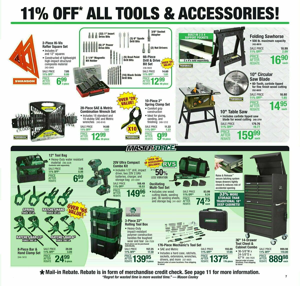 Menards 11% REBATE SALE Weekly Ad from September 27