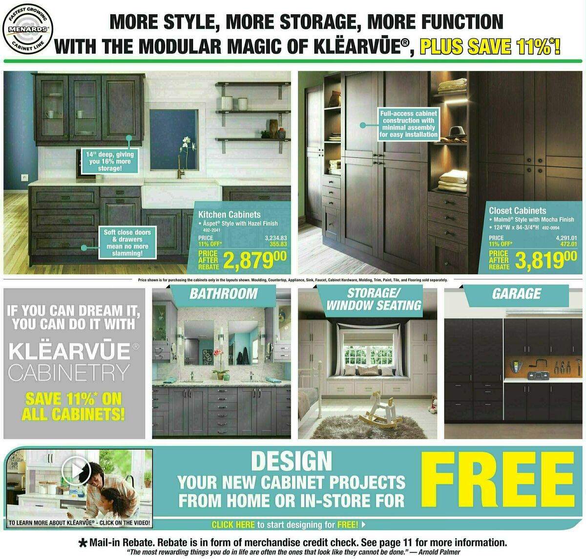 Menards 11% REBATE SALE Weekly Ad from September 27