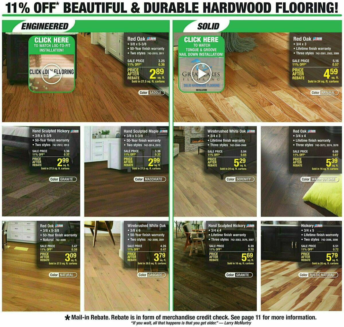 Menards 11% REBATE SALE Weekly Ad from September 27