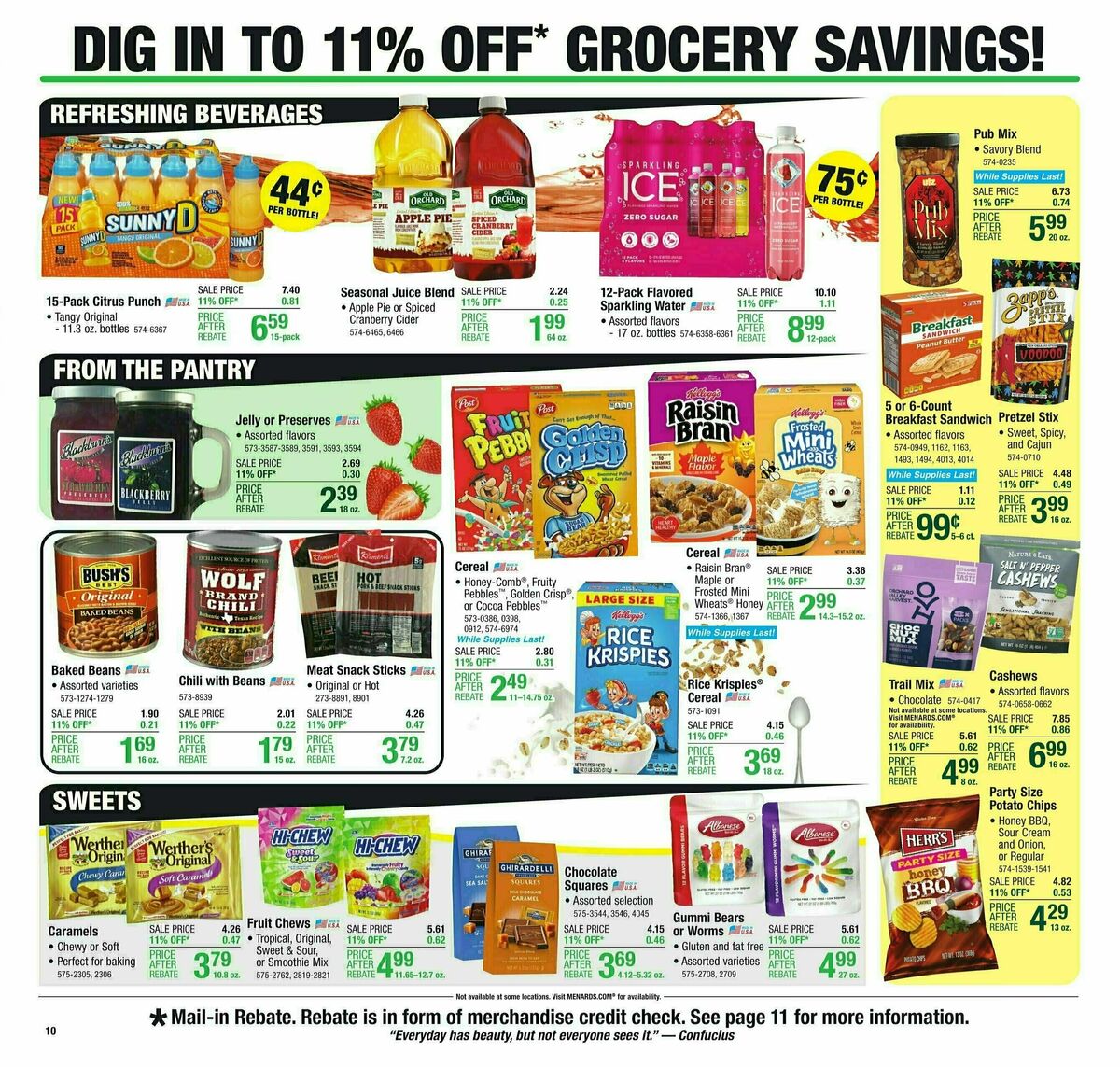 Menards 11% REBATE SALE Weekly Ad from September 27