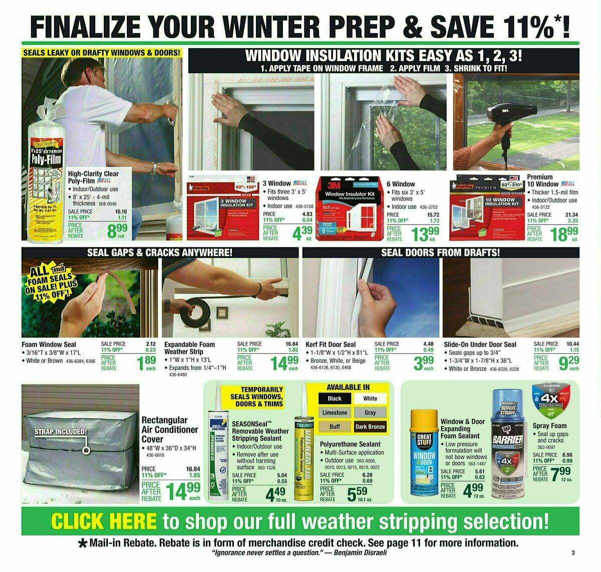 Menards 11% REBATE SALE Weekly Ad from September 27