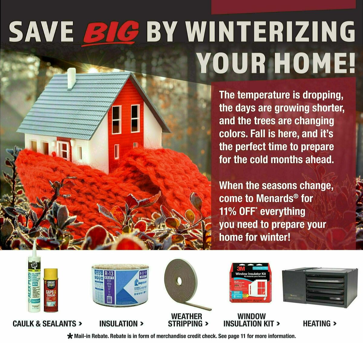 Menards 11% REBATE SALE Weekly Ad from September 27