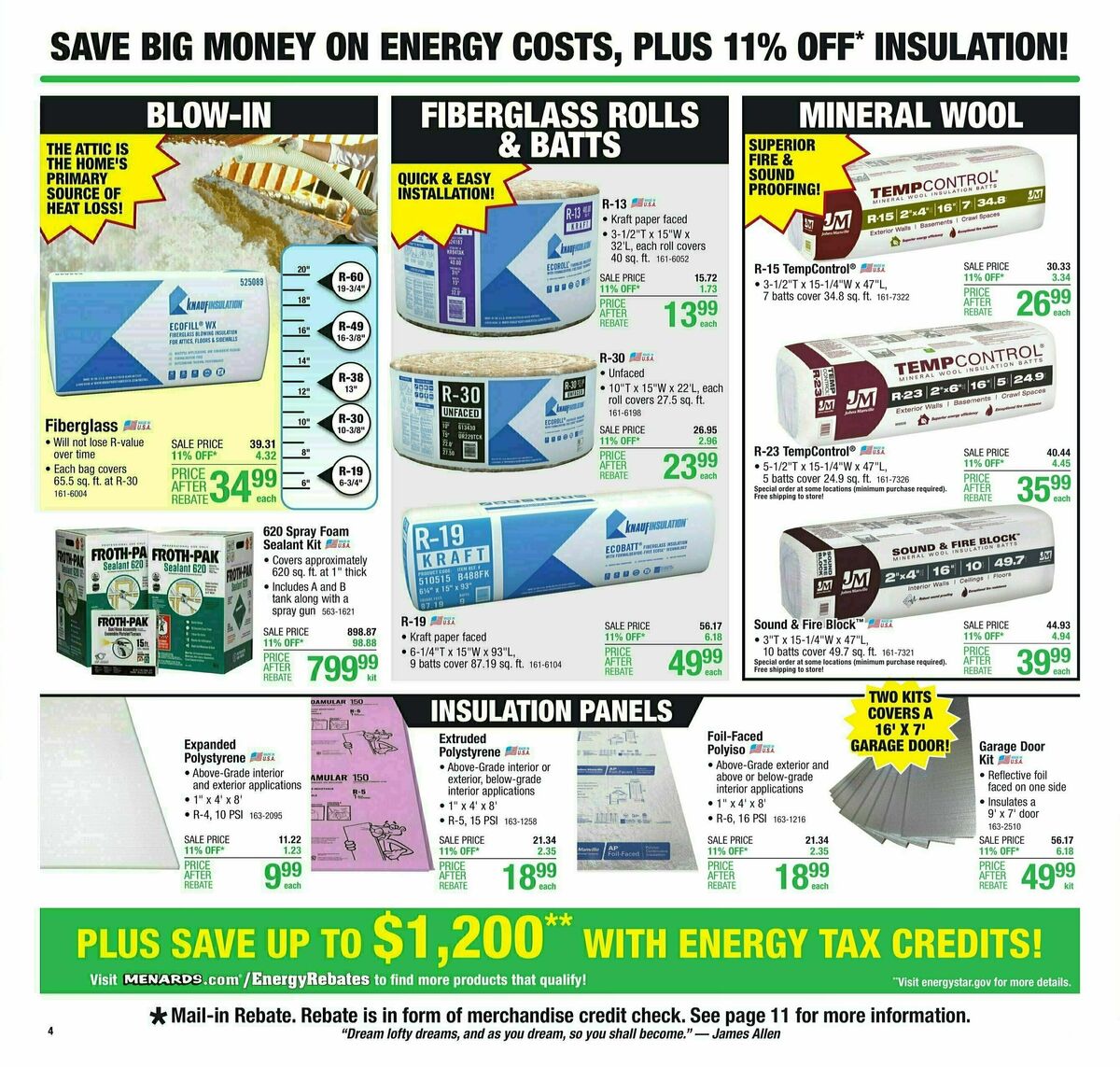 Menards 11% REBATE SALE Weekly Ad from September 27