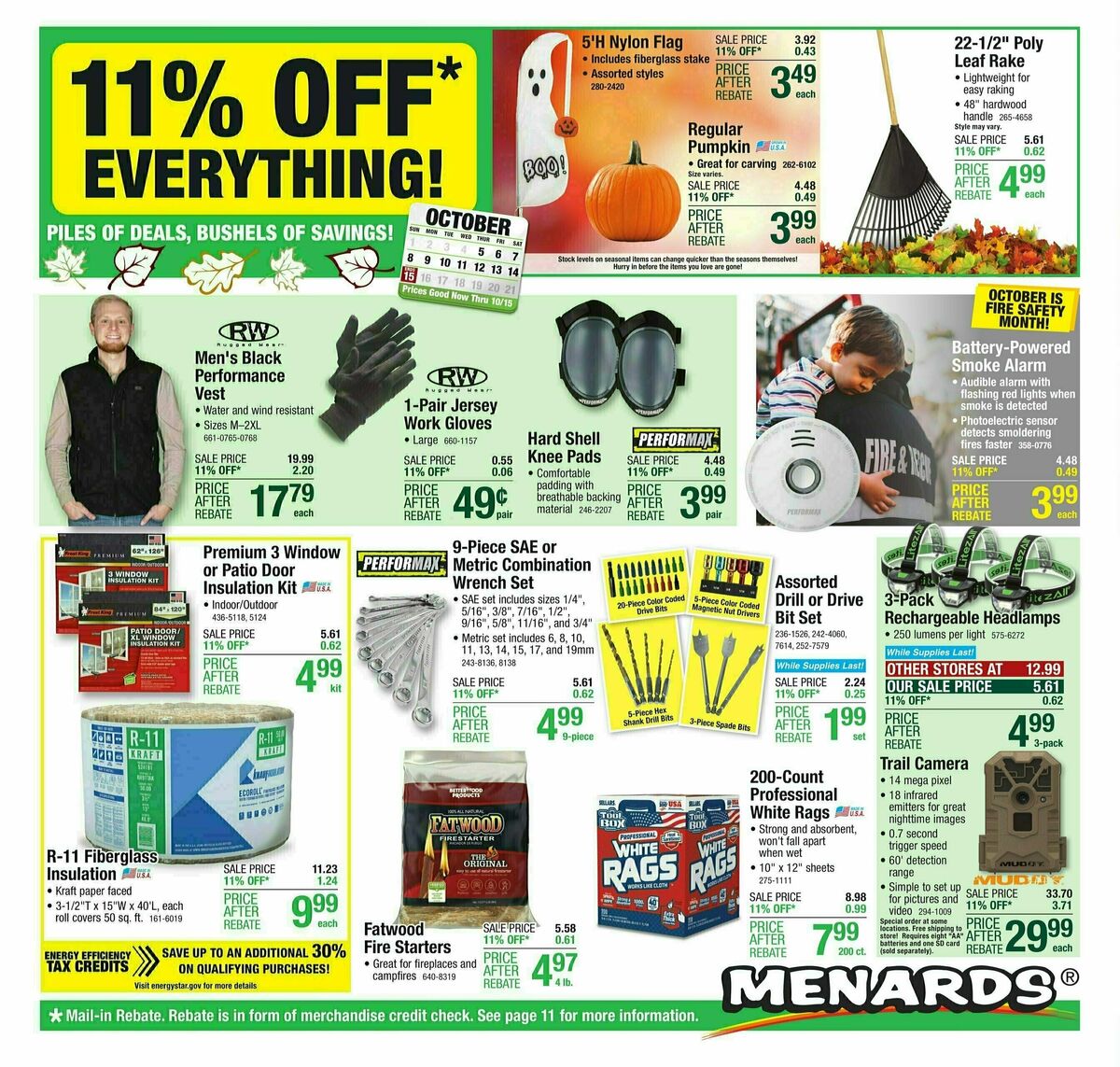 Menards Weekly Ad from October 4