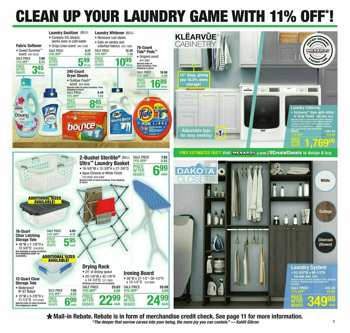 Menards Weekly Ad from October 4
