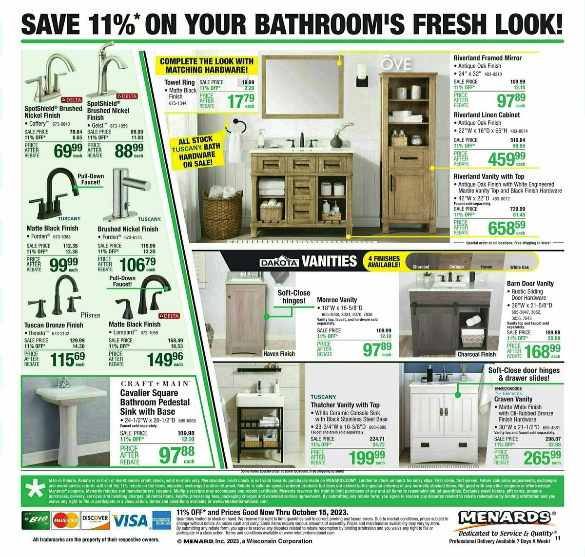 Menards Weekly Ad from October 4