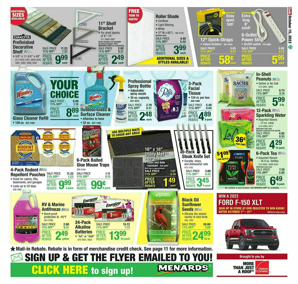 Menards Weekly Ad from October 4