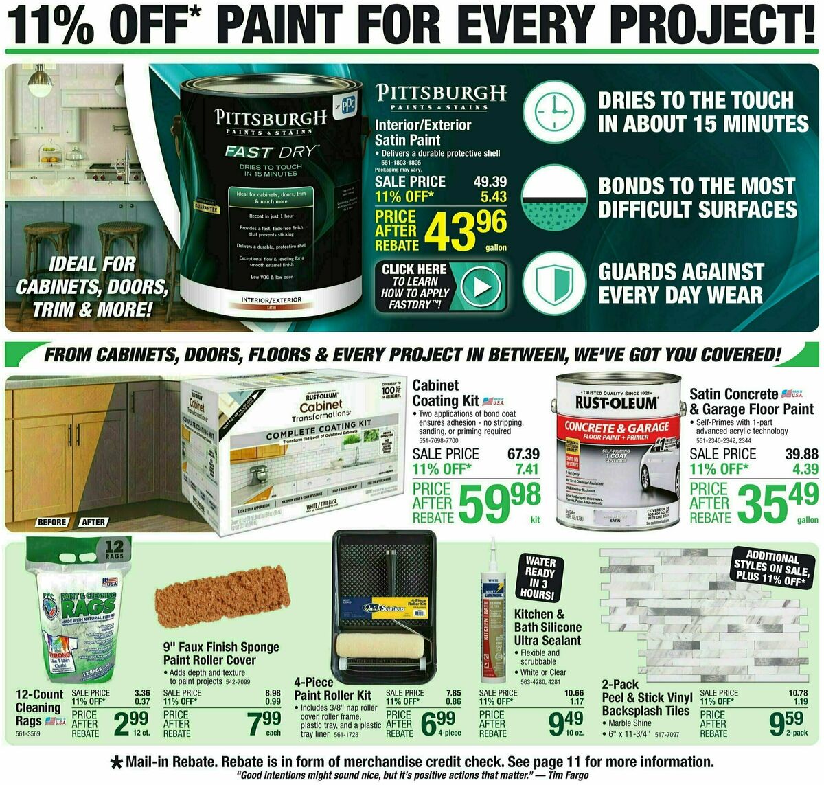 Menards Weekly Ad from October 11