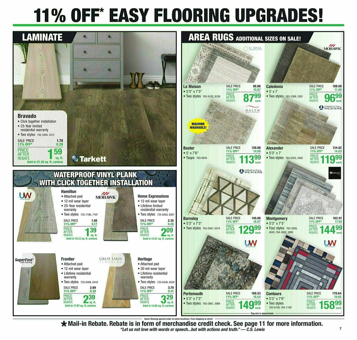Menards Weekly Ad from October 11