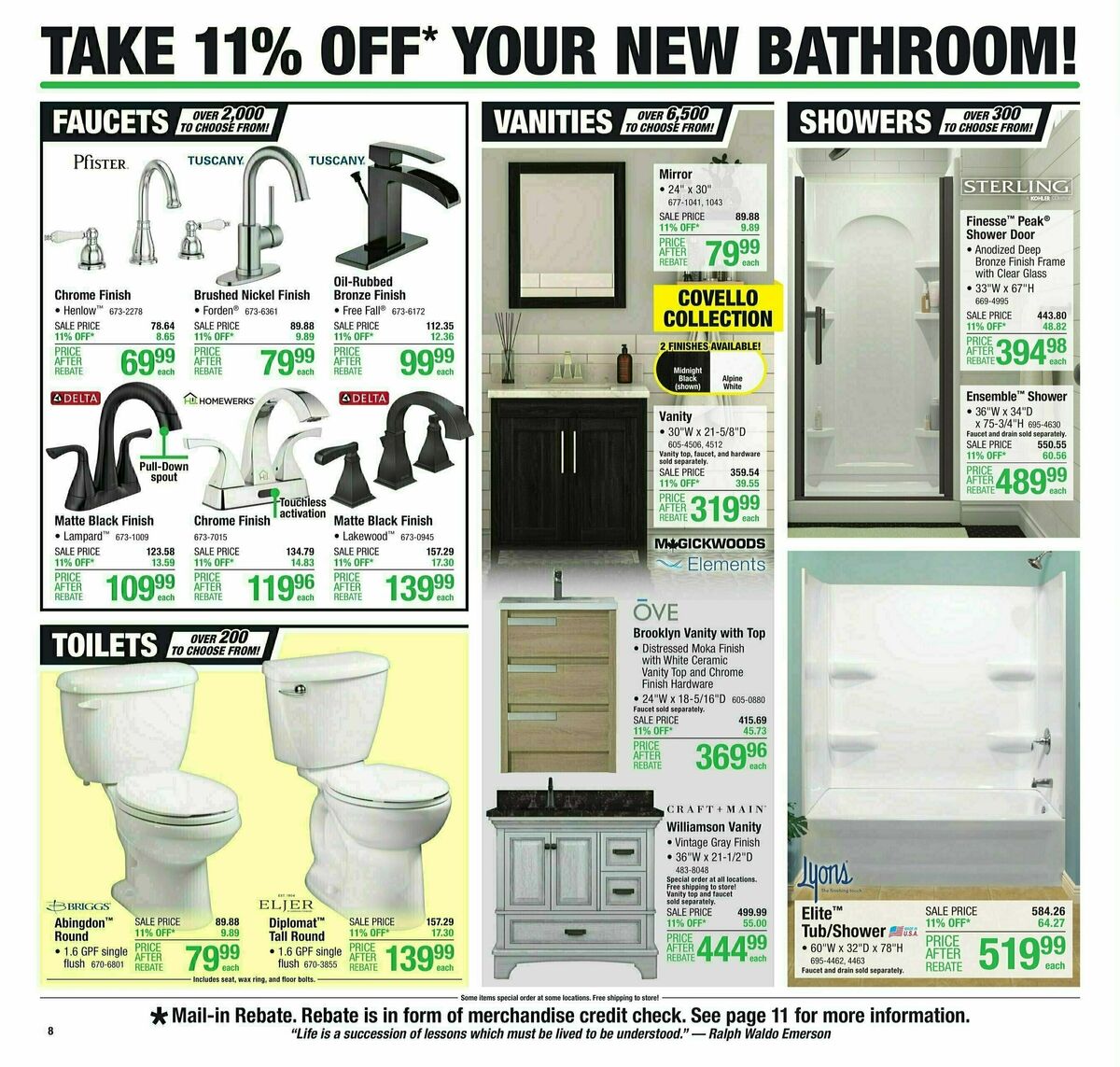 Menards Weekly Ad from October 11