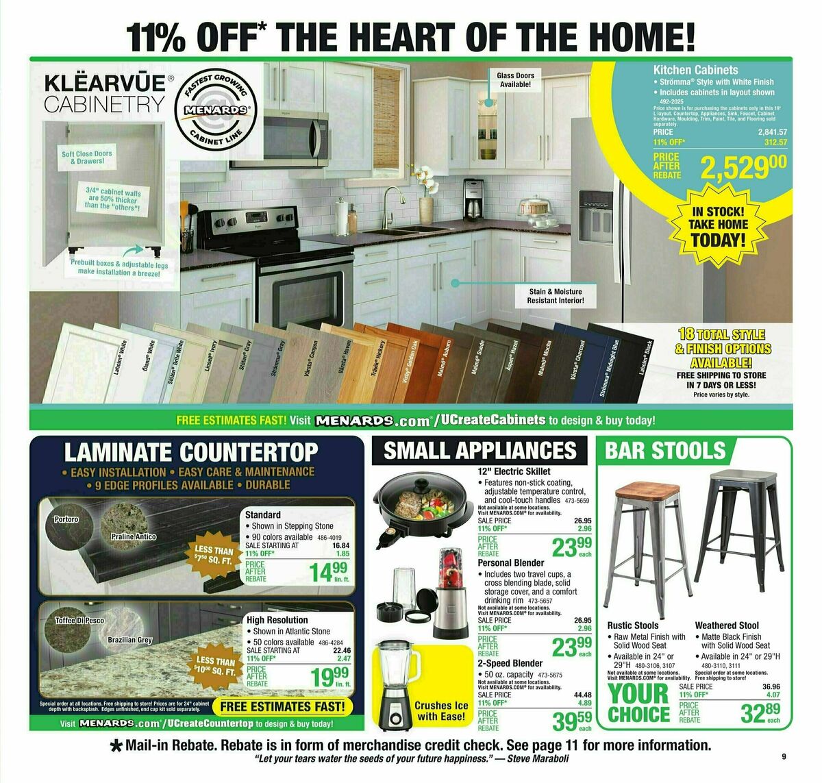Menards Weekly Ad from October 11