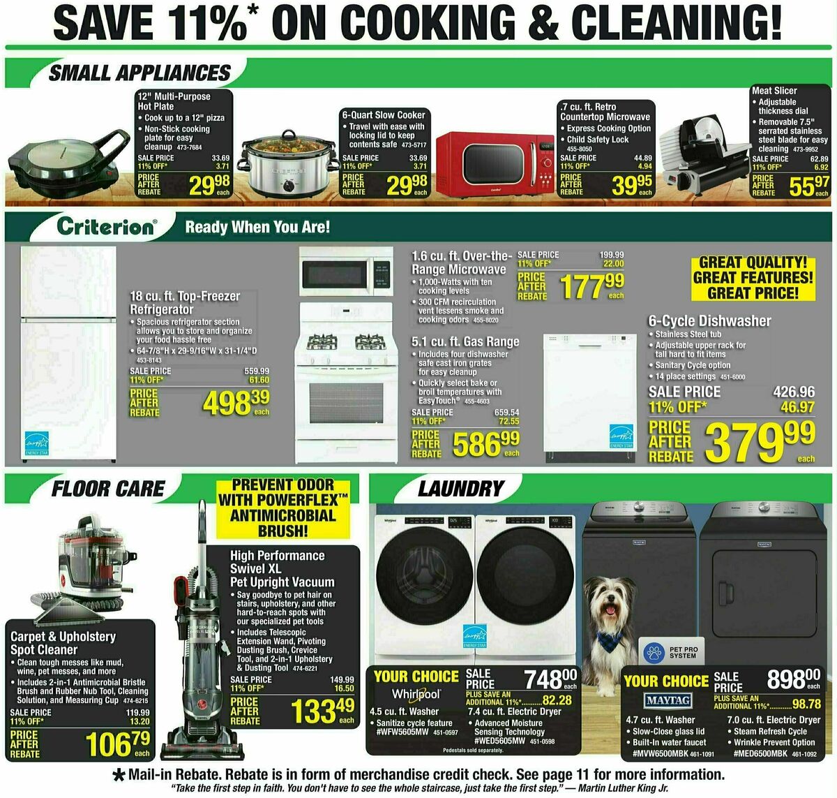 Menards Weekly Ad from October 11