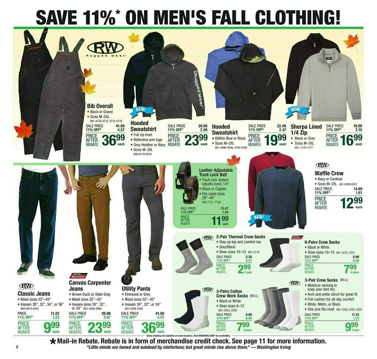 Menards Weekly Ad from October 11