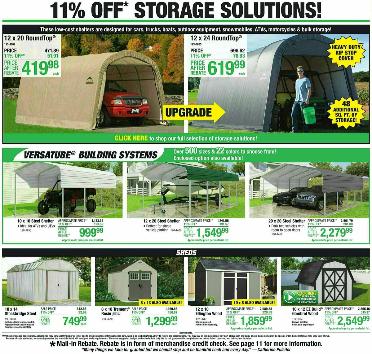 Menards Weekly Ad from October 11