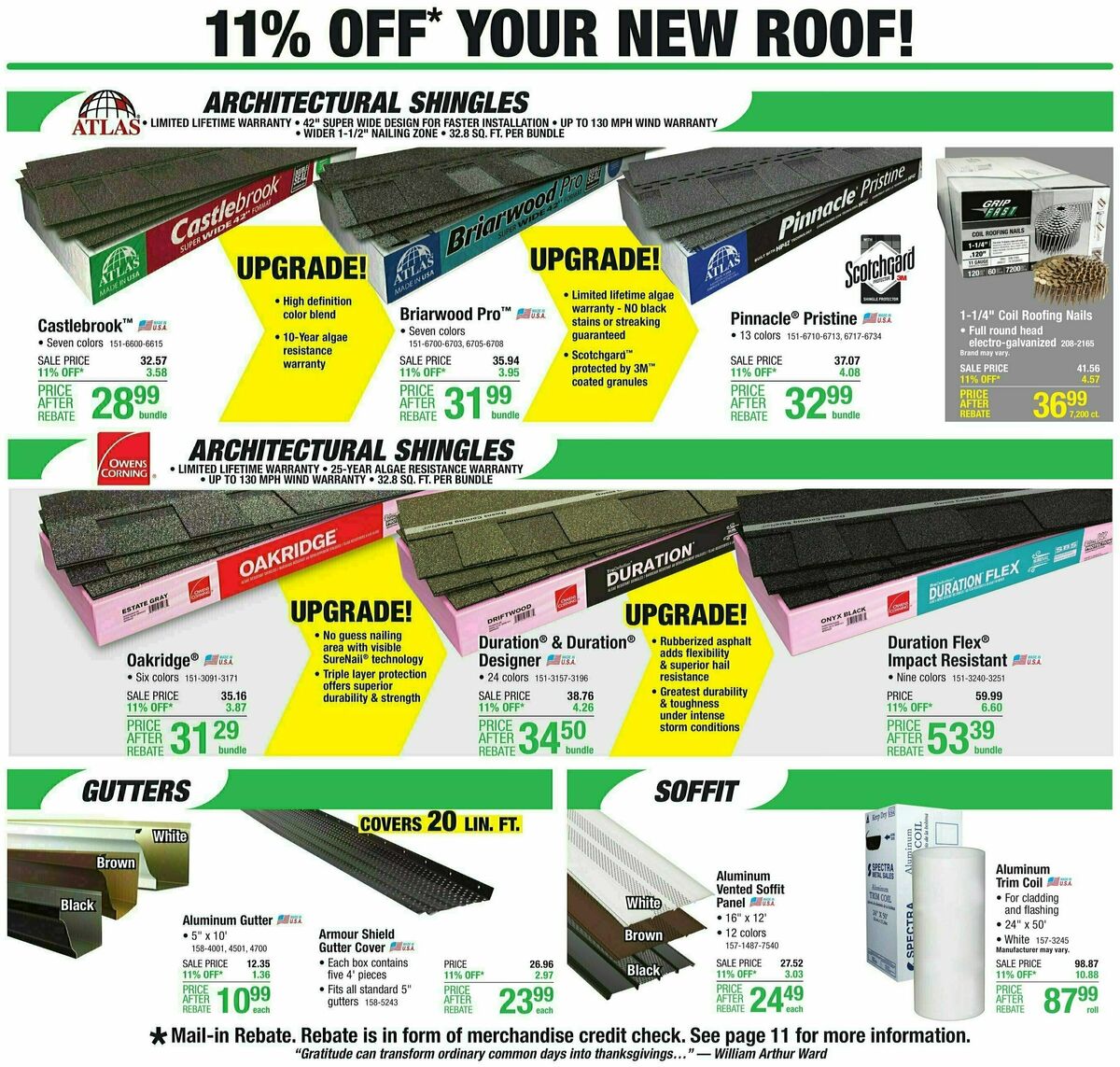 Menards Weekly Ad from October 11
