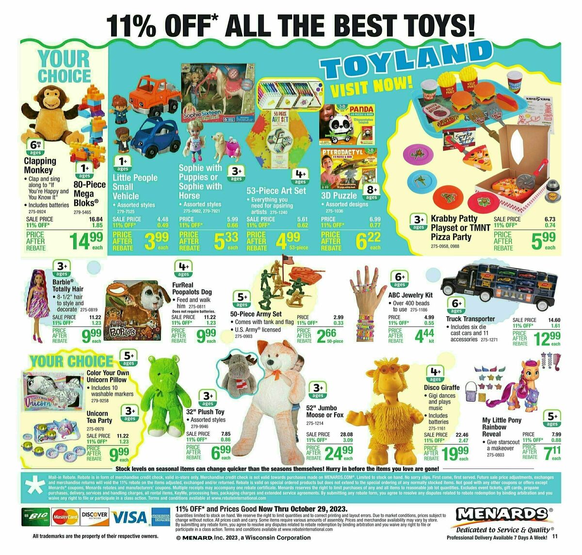 Menards Weekly Ad from October 18