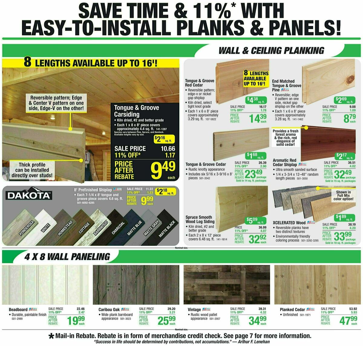 Menards Weekly Ad from October 25