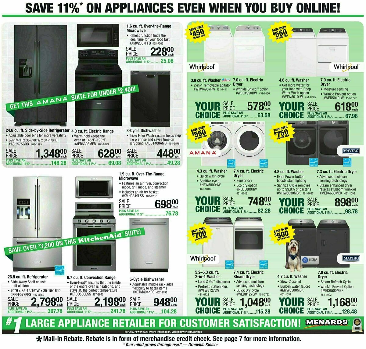 Menards Weekly Ad from October 25