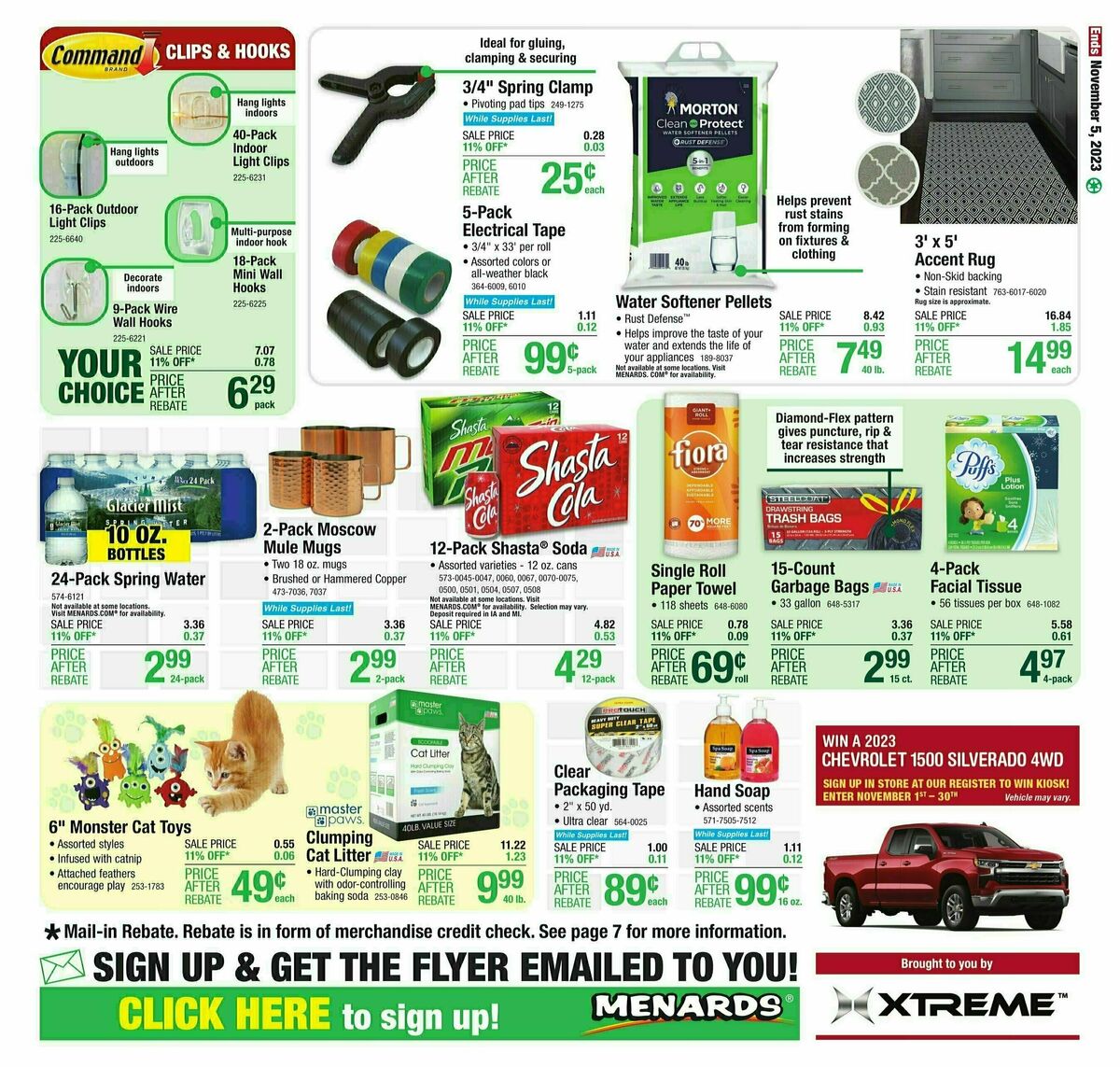 Menards Weekly Ad from October 25