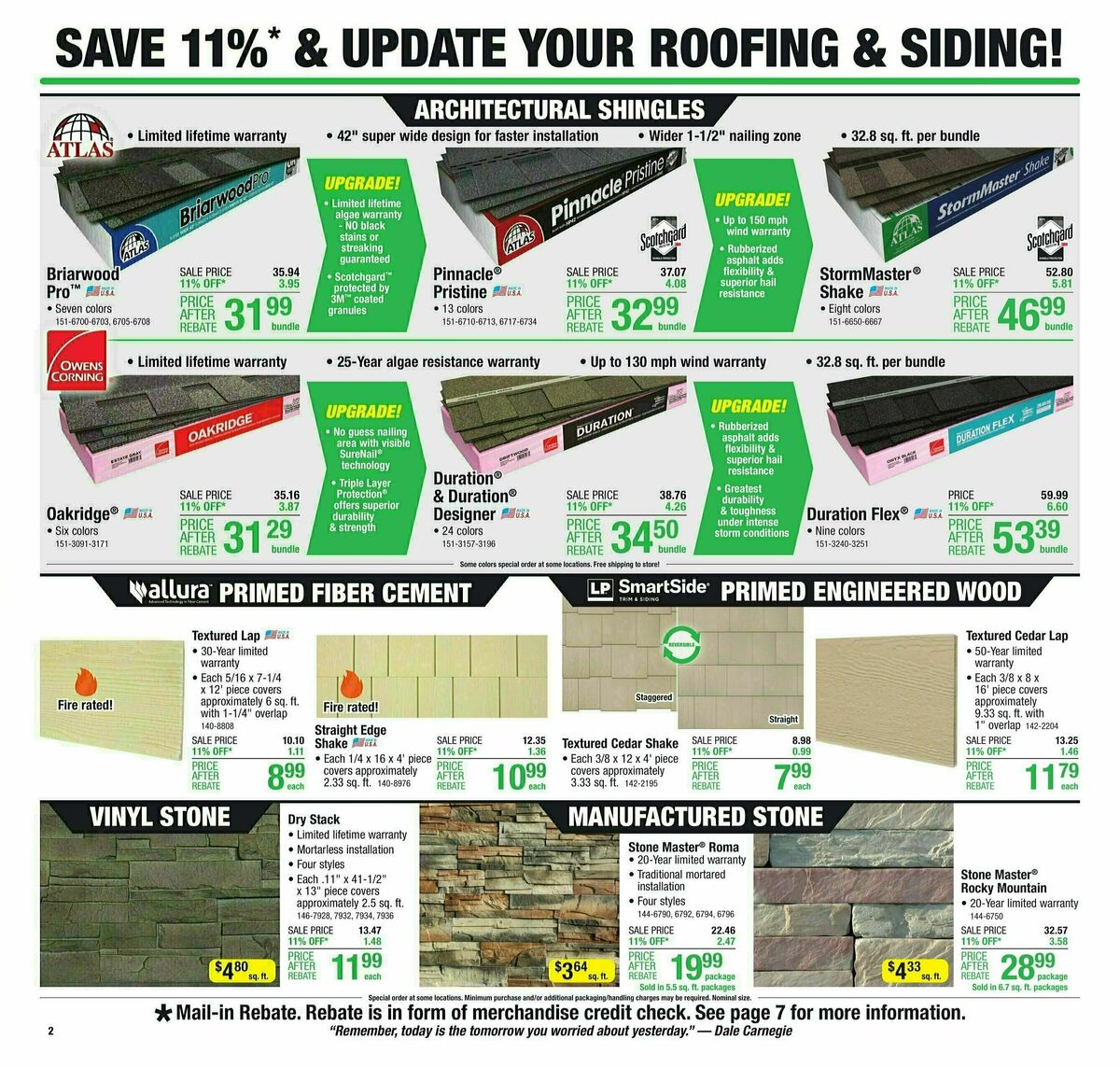Menards Weekly Ad from October 25