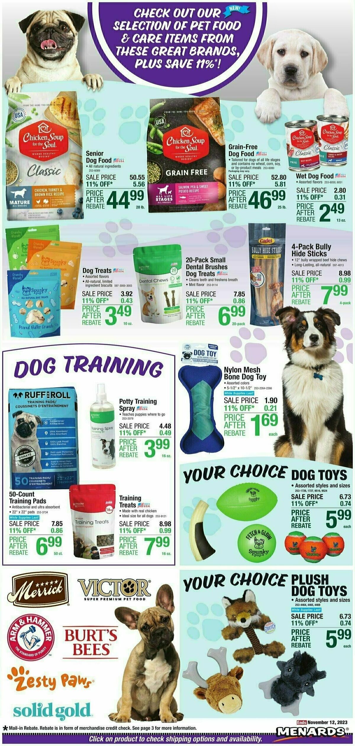 Menards Home Essentials Weekly Ad from November 1
