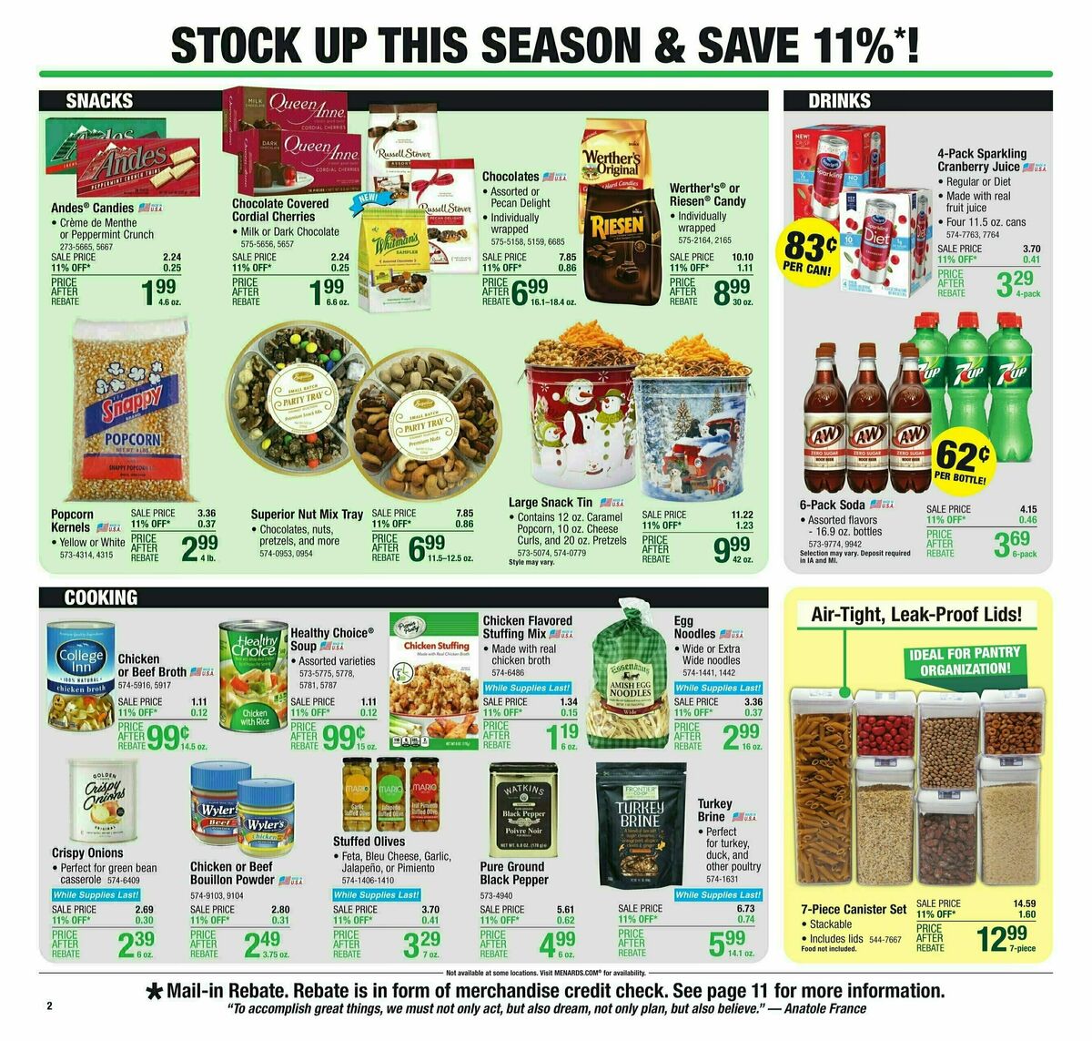 Menards Weekly Ad from November 1
