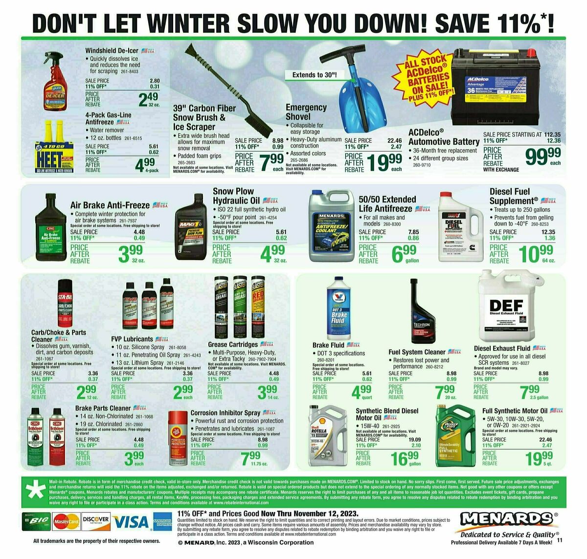 Menards Weekly Ad from November 1