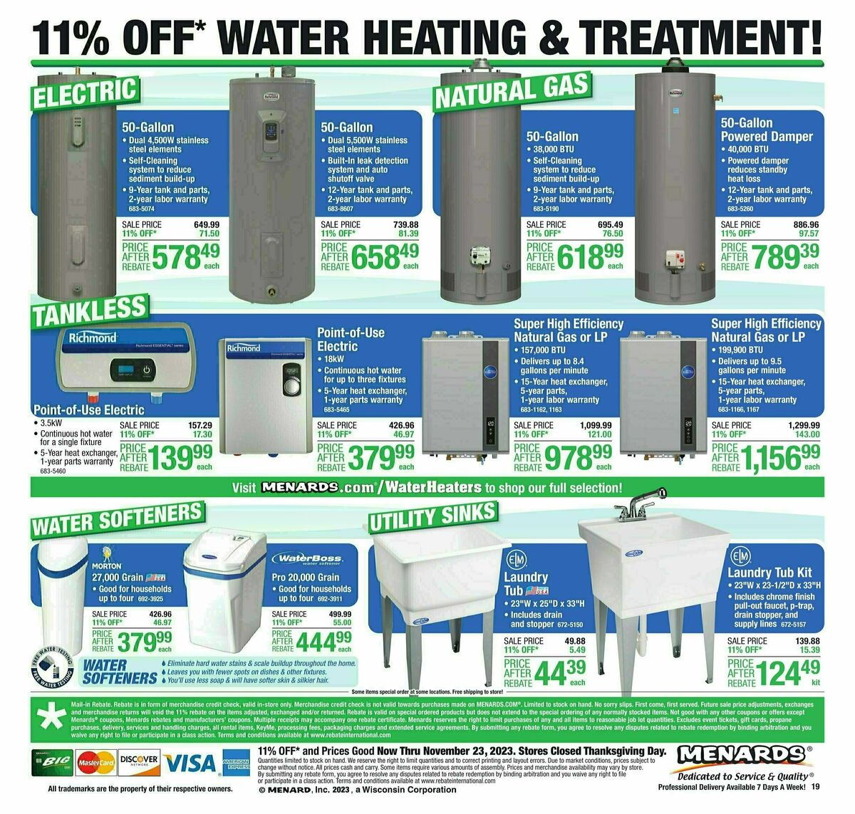 Menards Weekly Ad from November 8