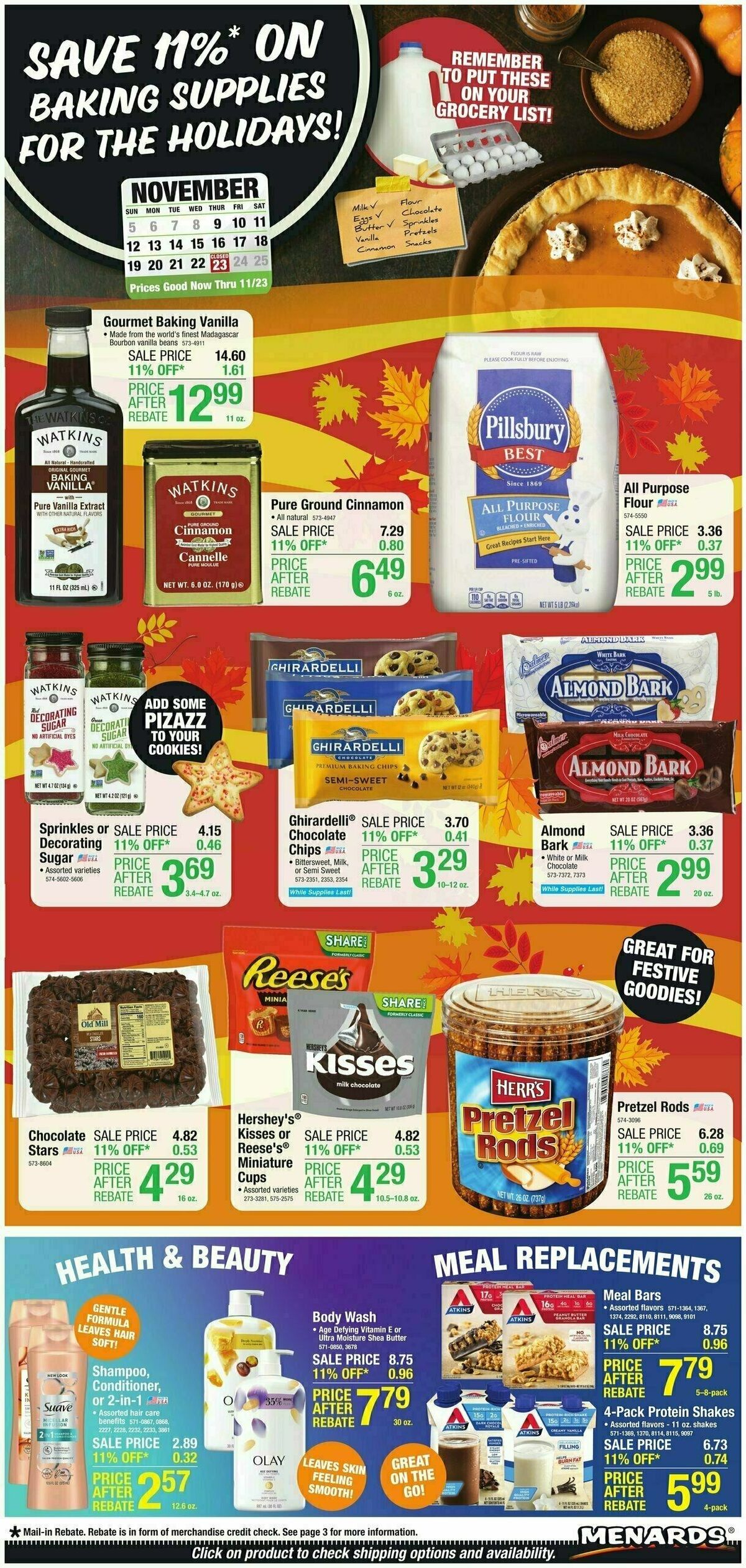 Menards Home Essentials Weekly Ad from November 8