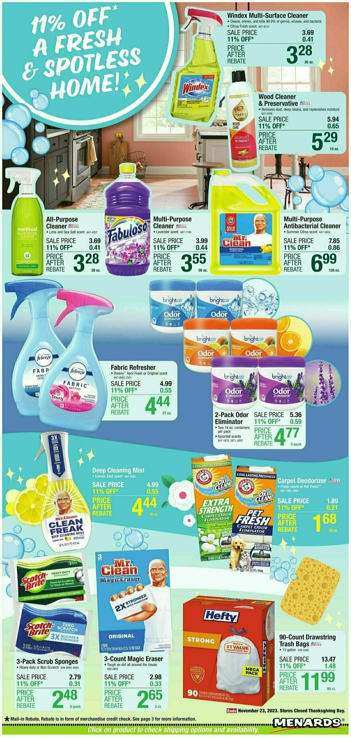 Menards Home Essentials Weekly Ad from November 8