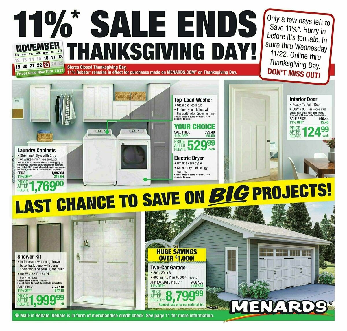 Menards Weekly Ad from November 15
