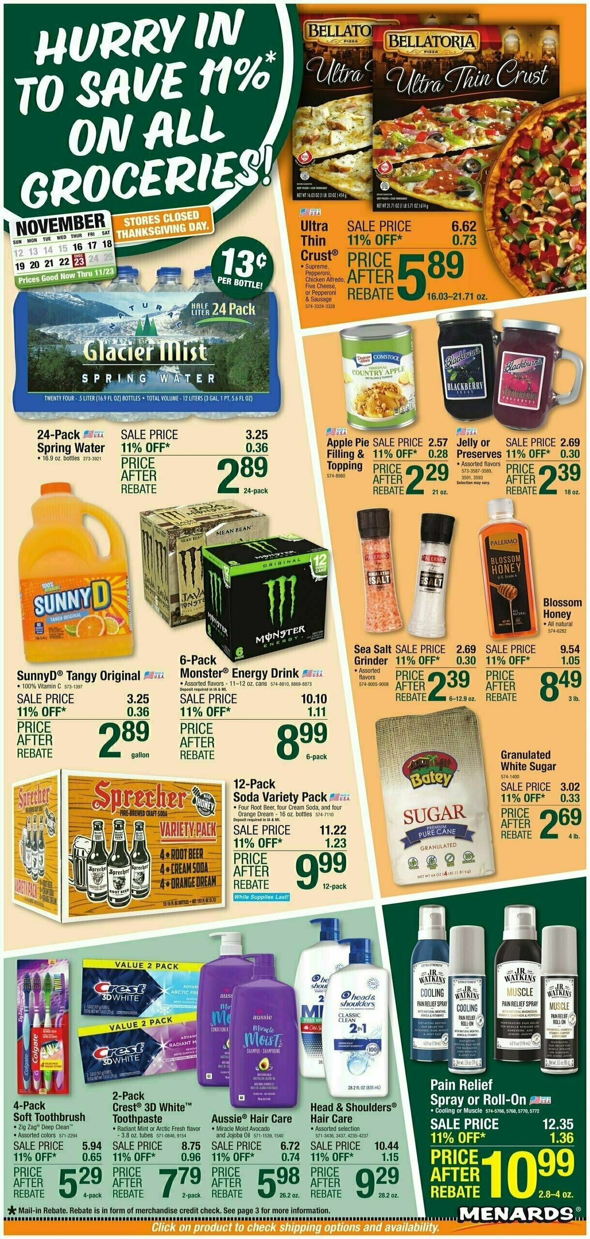 Menards Home Essentials Weekly Ad from November 15