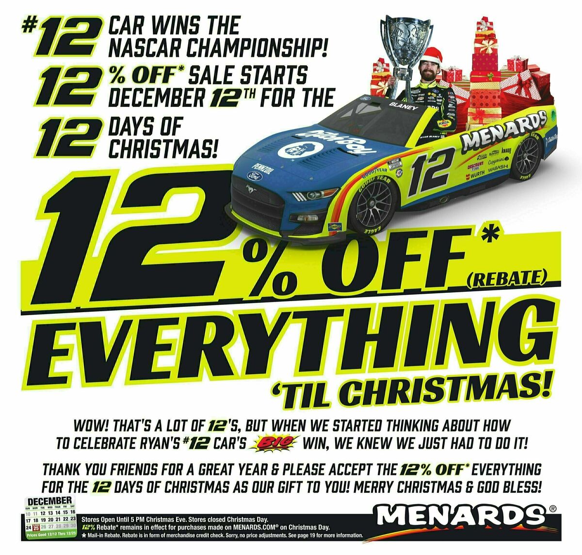 Menards 12/12 Promotion Weekly Ad from December 12