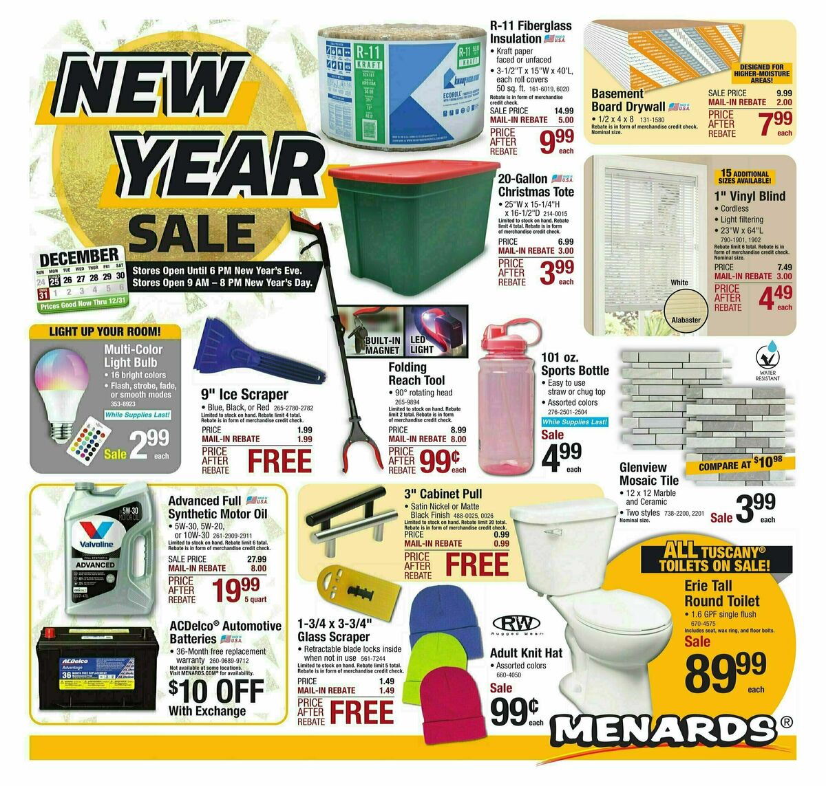 Menards Weekly Ad from December 26
