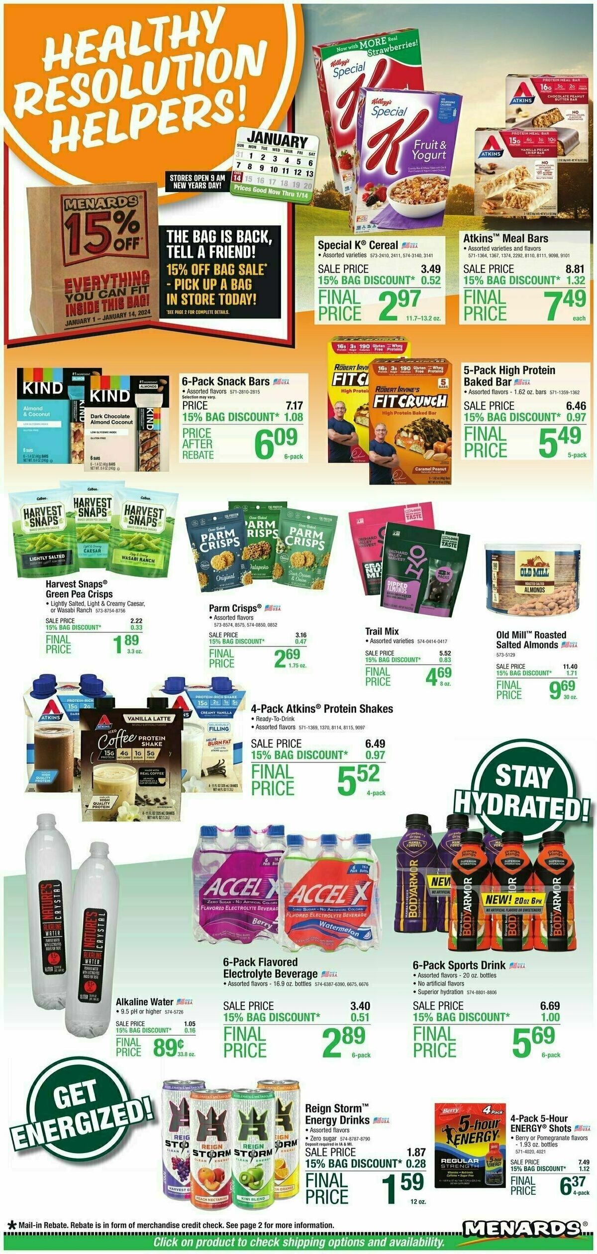 Menards Home Essentials Weekly Ad from January 1