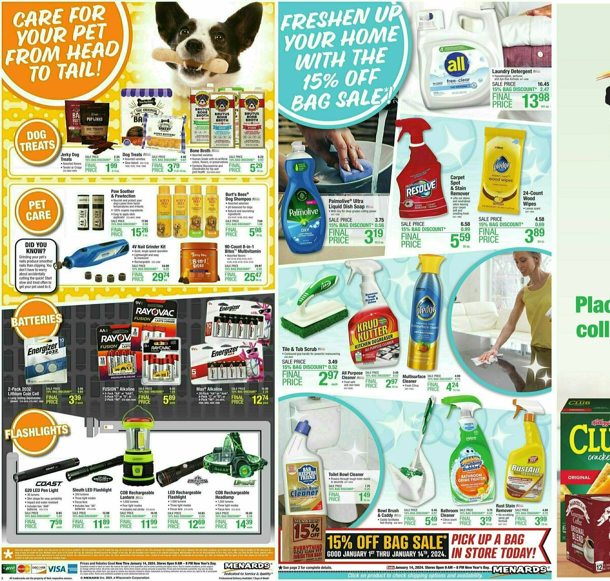 Menards Home Essentials Weekly Ad from January 1