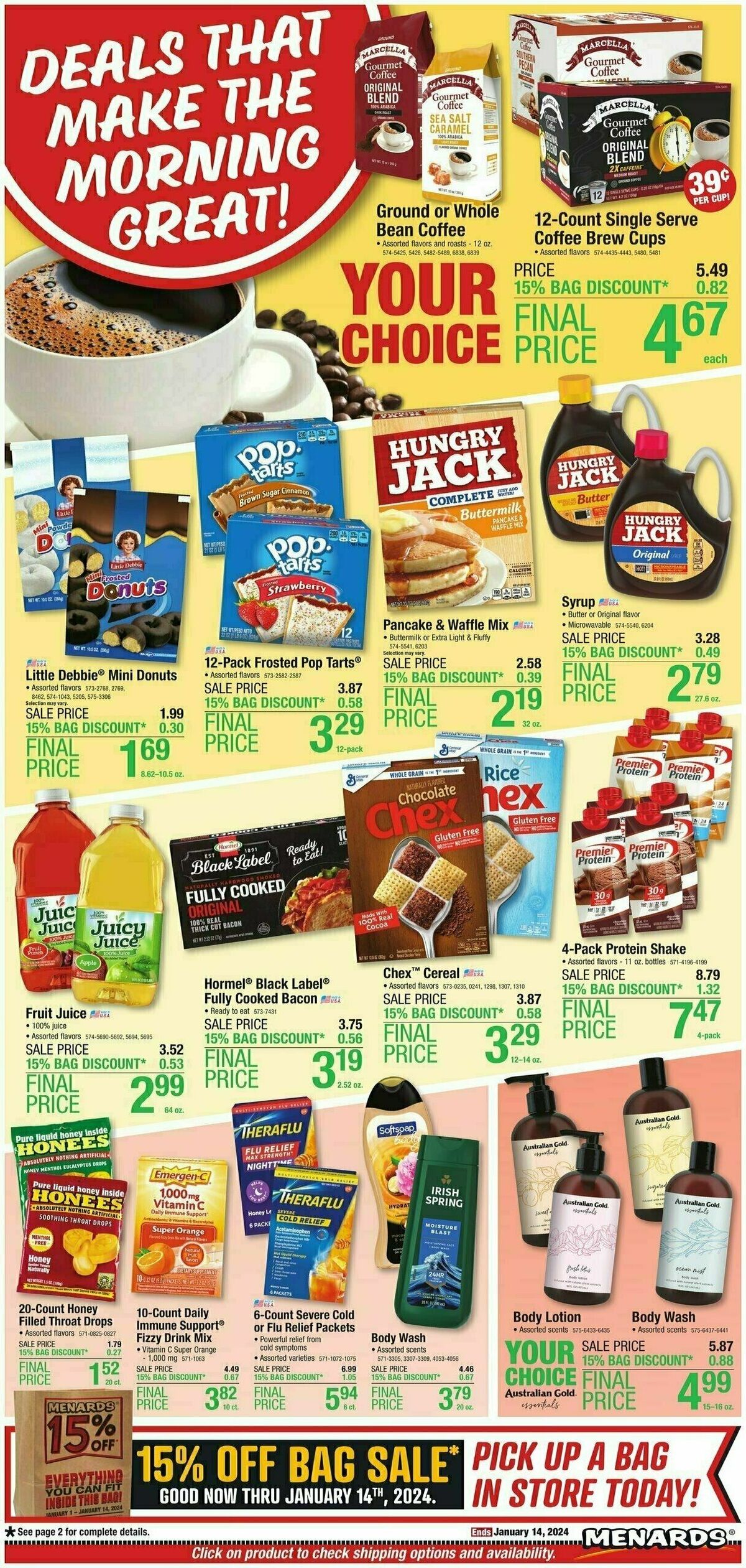 Menards Home Essentials Weekly Ad from January 3