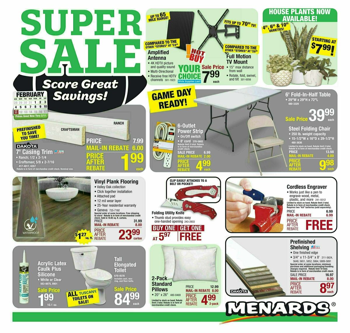Menards Super Sale - Score Great Savings! Weekly Ad from January 31
