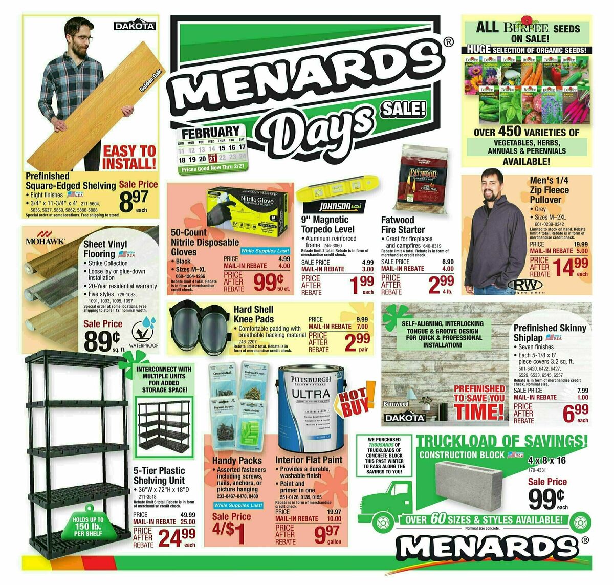 Menards Menard Days Sale Weekly Ad from February 14