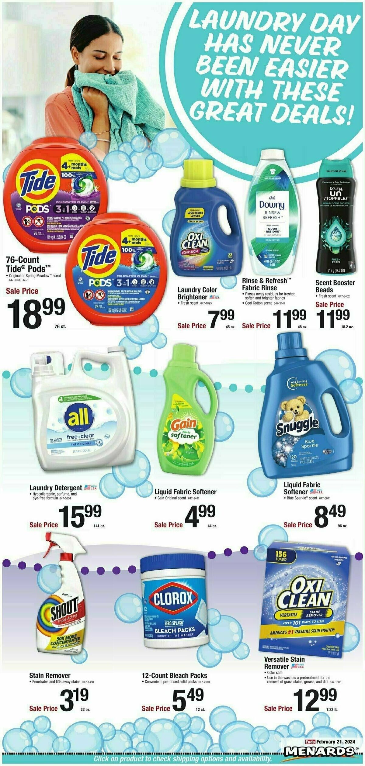 Menards Home Essentials Weekly Ad from February 14