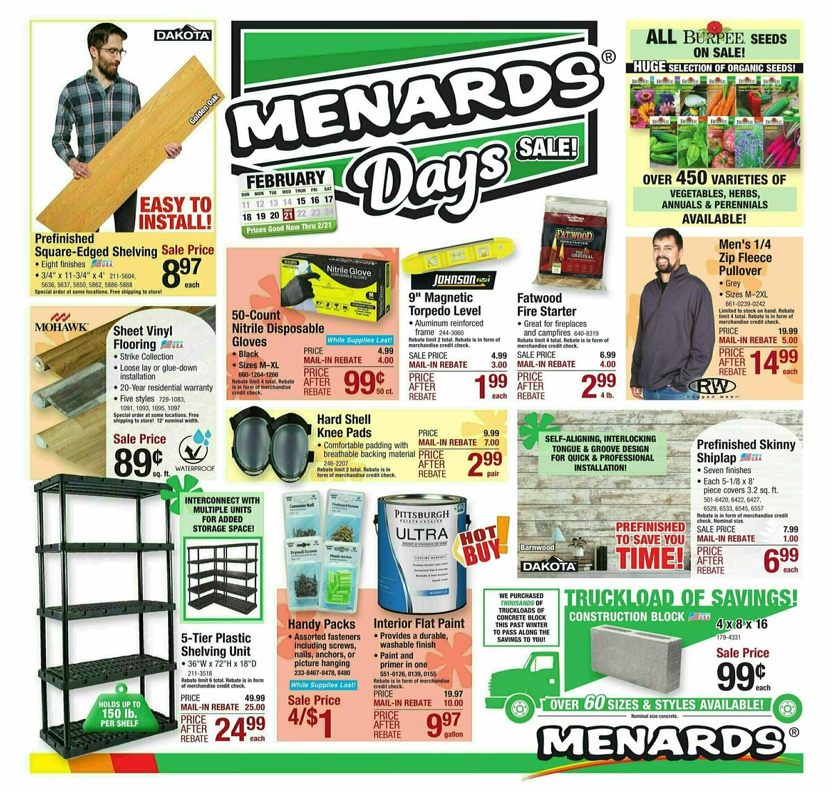 Menards Days Sale Weekly Ad from February 14