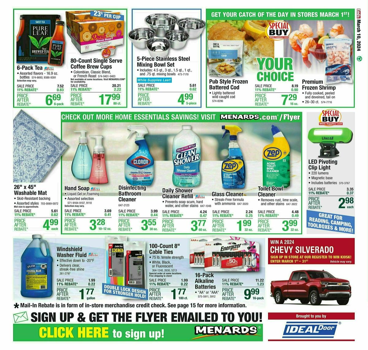 Menards 11% Rebate Sale Weekly Ad from February 28