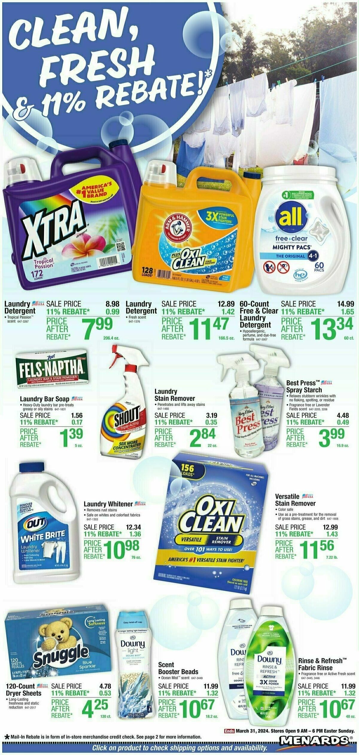 Menards Home Essentials Weekly Ad from March 20