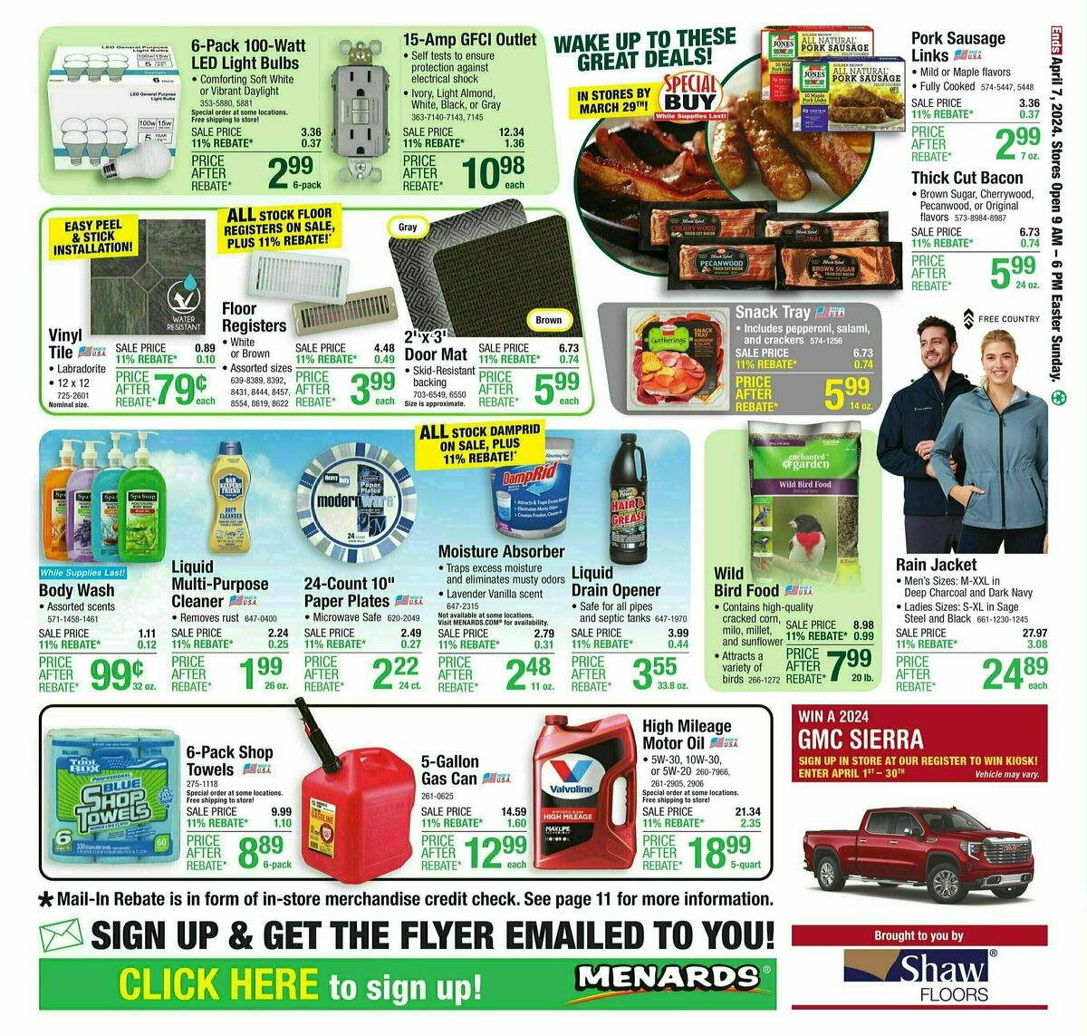 Menards 11% Rebate Sale Weekly Ad from March 27