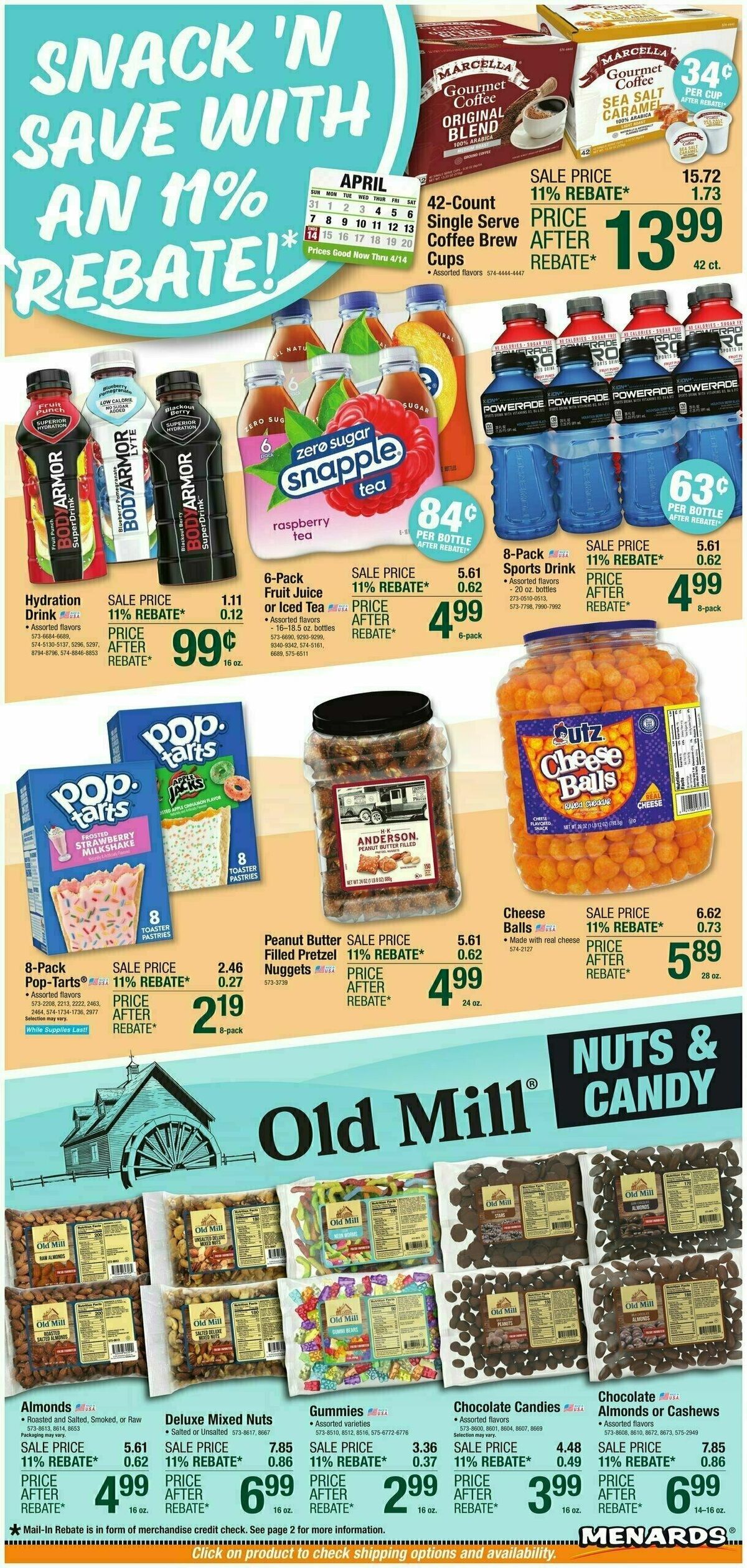 Menards CUE Event Weekly Ad from April 3