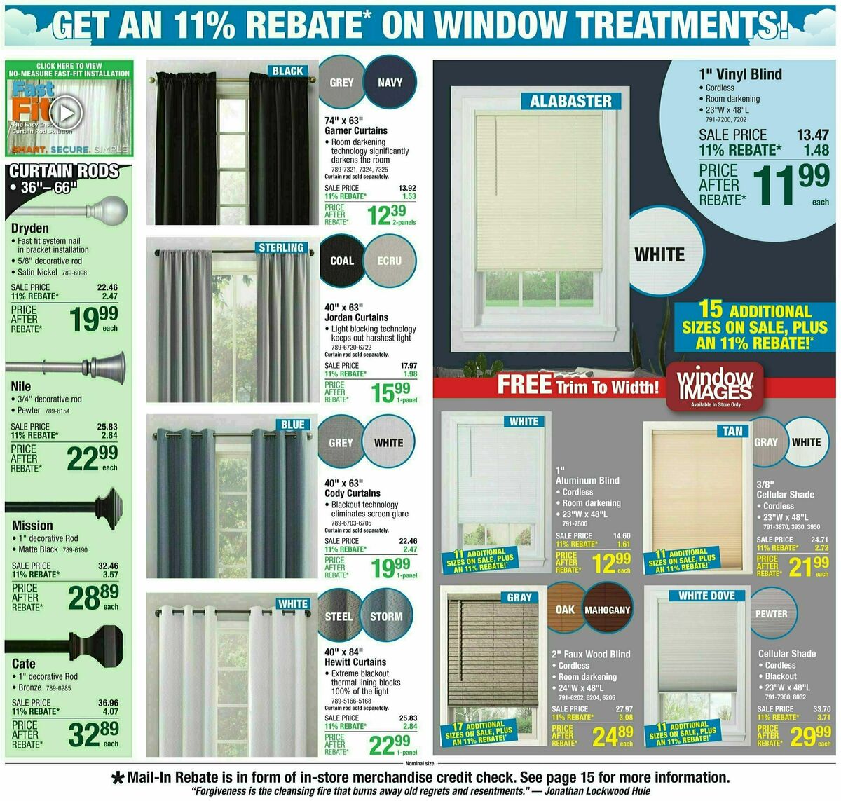Menards 11% Rebate Sale Weekly Ad from April 10