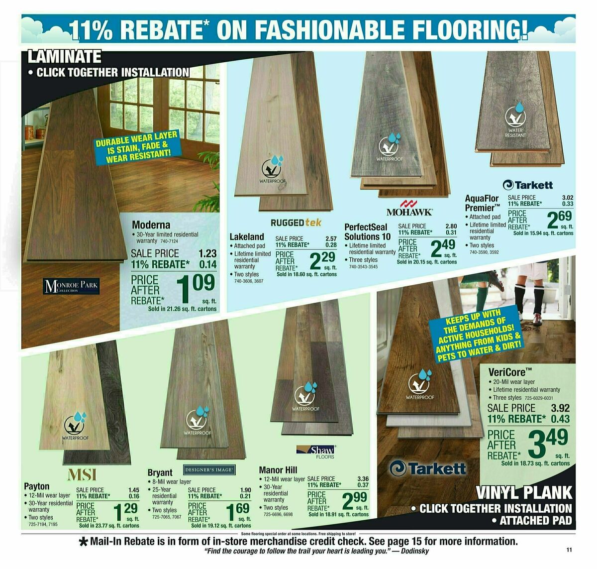 Menards 11% Rebate Sale Weekly Ad from April 10