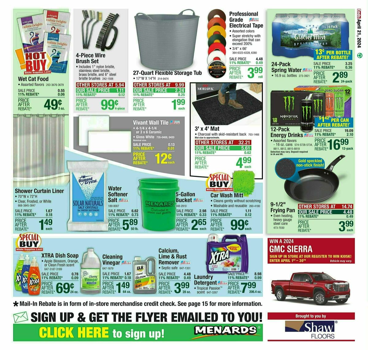 Menards 11% Rebate Sale Weekly Ad from April 10